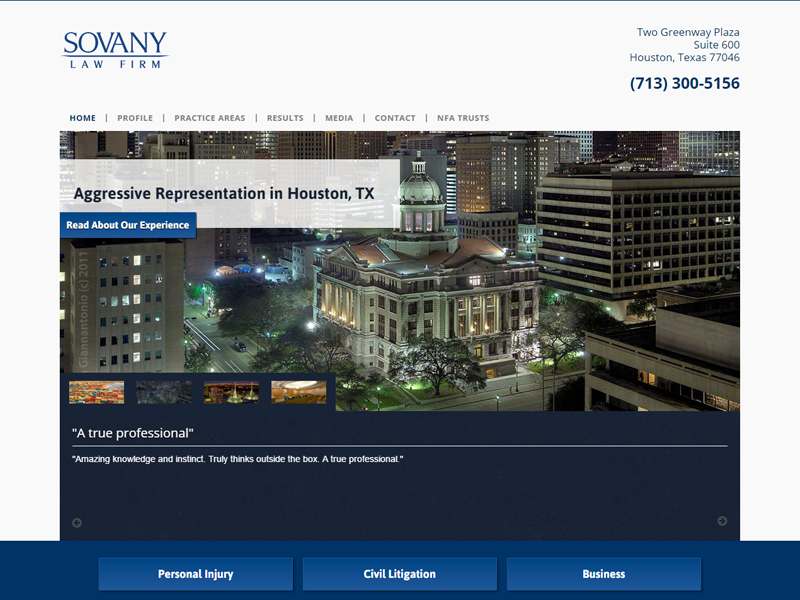 Sovany Law Website Screenshot