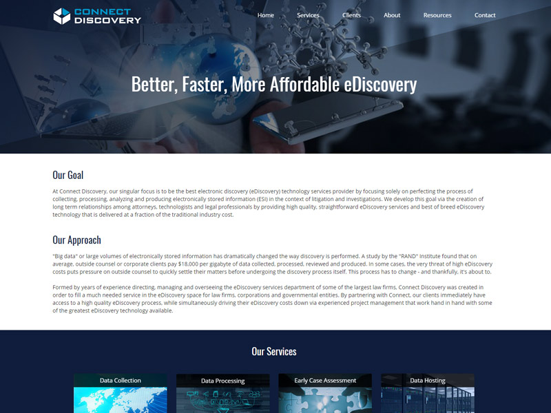 Connect Discovery Website Screenshot